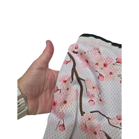 Kinetic Kings Shorts Mens XL White Cherry Blossom Basketball No Drawstring G6.1 - Picture 6 of 9